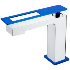 Смеситель для раковины, Boheme Q, хром, синий арт. 141-CRUW