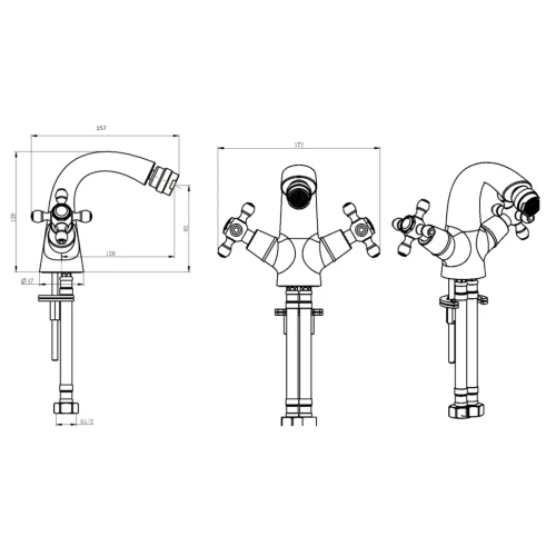 Купить купить смеситель для биде, boheme flora, хром арт. 276-fl