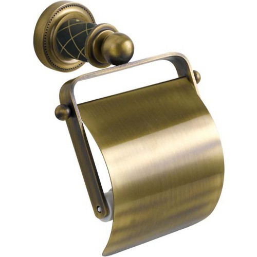 Купить купить держатель туалетной бумаги с крышкой, boheme murano, бронза, черный арт. 10901-b-br