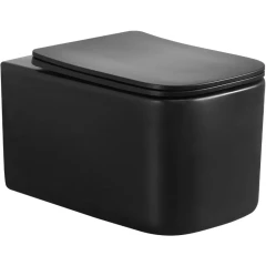 Унитаз подвесной с сиденьем микролифт, Boheme Mane, черный арт. 970-SET-B