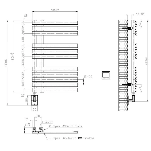 Купить купить полотенцесушитель электрический, boheme venturo, золото арт. 721-g