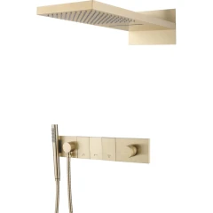 Встроенная душевая система, трехпозиционная matt gold, Boheme ZODIAC арт. 132-MG