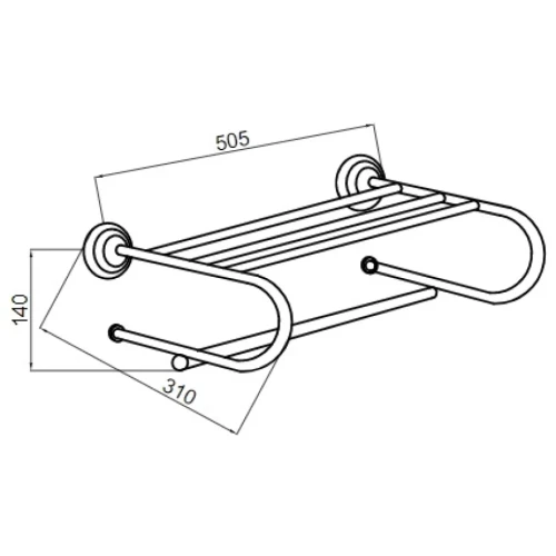 Купить купить полка для полотенец, boheme imperiale, золото арт. 10419