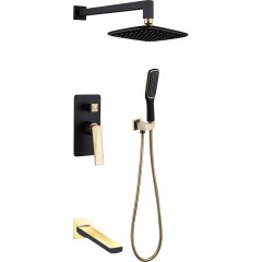 Душевая система, Boheme Venturo, черный, золото арт. 384-B-2