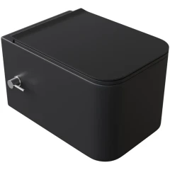 Унитаз биде подвесной с сиденьем микролифт, Boheme Mane, черный арт. 970-SET-2-B