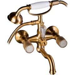 Смеситель для ванны, Boheme Royal Cristal, бронза арт. 313-Royal