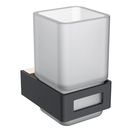 Купить купить стакан для зубных щеток, boheme q, черный, золото арт. 10944-g-b