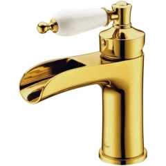 Смеситель для раковины, Boheme Vogue, золото арт. 211