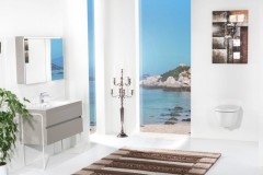 Зеркальный шкаф с подсветкой, Armadi Art Vallessi, кашемир арт. 546-C