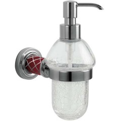 Дозатор для жидкого мыла, Boheme Murano, хром, рубиновый арт. 10912-R-CR