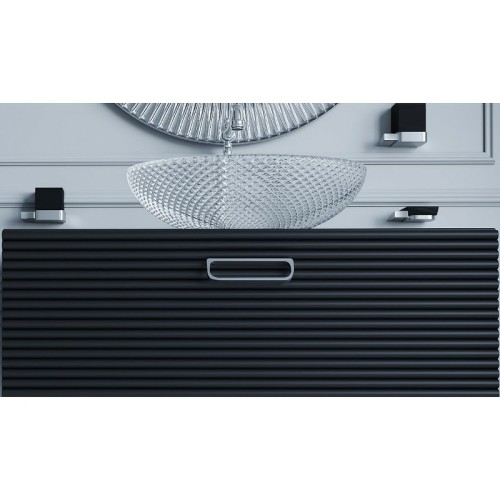 Купить купить тумба под раковину avangarde подвесная, armadi art vallessi, черный, хром арт. 842-100-bcr