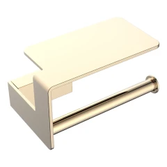 Держатель туалетной бумаги с полочкой, Boheme Q, золото арт. 10941-G