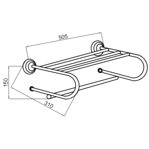 Купить купить полка для полотенец, boheme briliante, хром арт. 10449