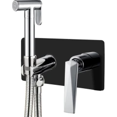 Гигиенический душ со смесителем, Boheme Venturo, хром, черный арт. 377-B