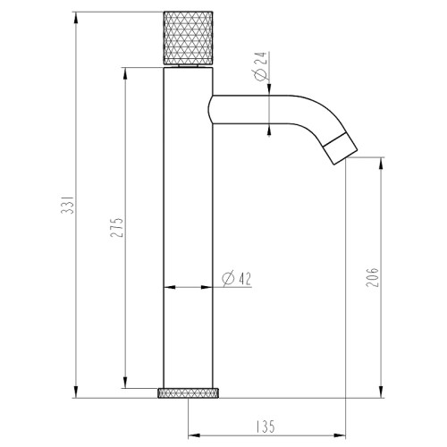 Купить купить смеситель для раковины, boheme stick, черный арт. 122-bb.4