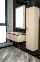 Шкаф пенал, подвесной, Armadi Art Lucido, капучино арт. 772-CP