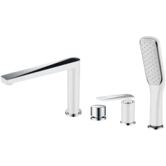 Смеситель на борт ванны, Boheme Venturo, белый, хром арт. 370-W