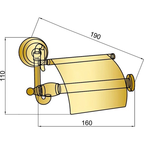Купить купить держатель туалетной бумаги с крышкой, boheme barocco, бронза арт. 10651