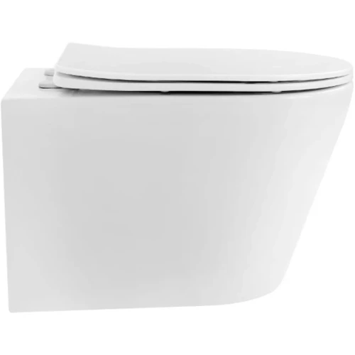Купить купить унитаз подвесной, белый глянец c крышкой с функцией торнадо, boheme avva арт. 973-set-w