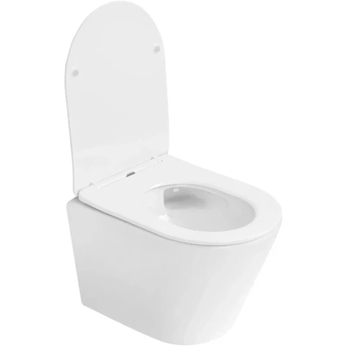 Купить купить унитаз подвесной, белый глянец c крышкой с функцией торнадо, boheme avva арт. 973-set-w