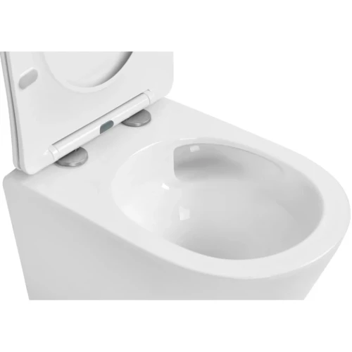 Купить купить унитаз подвесной, белый глянец c крышкой с функцией торнадо, boheme avva арт. 973-set-w