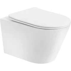 Унитаз подвесной, белый матовый c крышкой с функцией торнадо, Boheme AVVA арт. 973-SET-MW