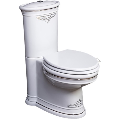 Купить купить унитаз компакт с узором с бачком без сиденья, boheme puro, белый арт. 959-cr