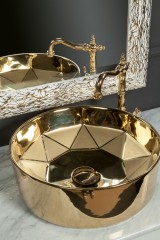 Зеркало, Armadi Art Linea, белое-золото арт. 534