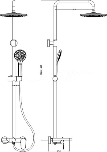 Купить купить душевая система, boheme spectre, никель арт. 458-nb