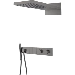 Душевая система с термостатом, Boheme Zodiac, оружейная сталь арт. 133-GM