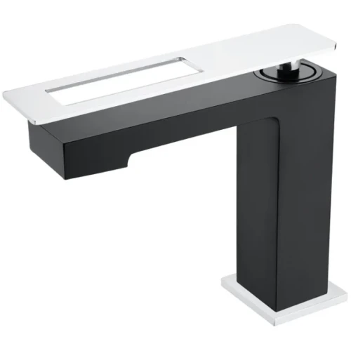 Купить купить смеситель для раковины, boheme q, черный, хром арт. 141-bcr