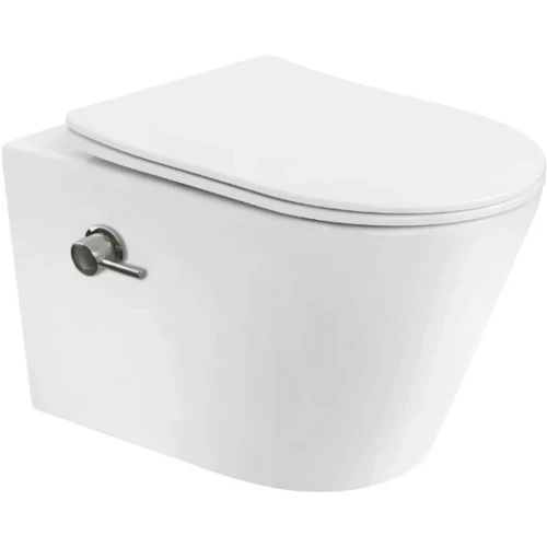 Купить купить унитаз подвесной с функцией биде, белый матовый c крышкой с функцией торнадо, boheme avva арт. 973-set-2-mw