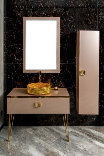 Купить купить тумба под раковину, подвесная, armadi art lucido, пыльная роза арт. 770-100-rose