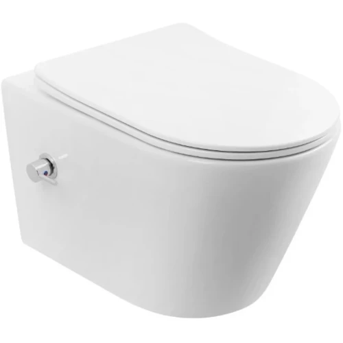 Купить купить унитаз подвесной с функцией биде, белый глянец c крышкой с функцией торнадо, boheme avva арт. 973-set-2-w