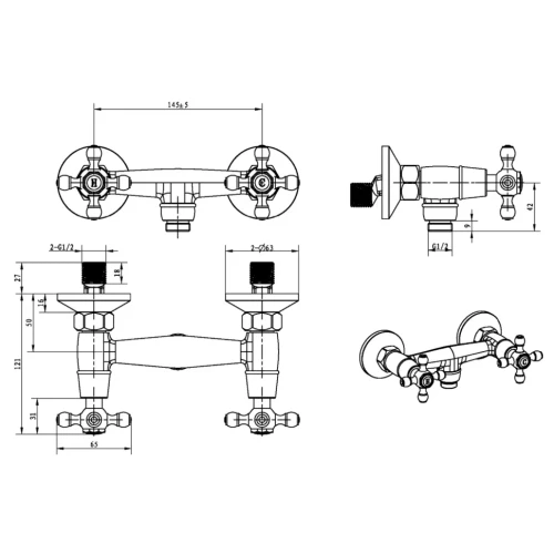 Купить купить смеситель для душа, boheme crystal, бронза арт. 314-crst