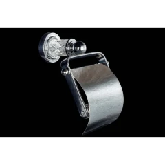 Держатель туалетной бумаги с крышкой, Boheme Murano Cristal, хром арт. 10901-CRST-CH