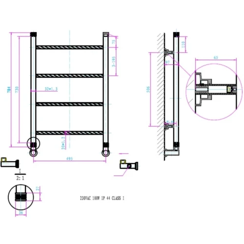 Купить купить полотенцесушитель электрический, boheme chromo, хром арт. 710
