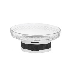 Настольная мыльница латунь, стекло, Boheme Royale cristal, 10930-CR-B цвет: хром