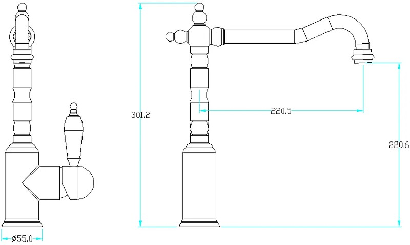 Купить купить смеситель для кухни, boheme medici, бронза арт. 101-pr