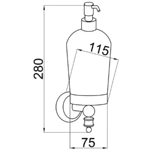 Купить купить дозатор для жидкого мыла, boheme palazzo bianco, золото арт. 10117
