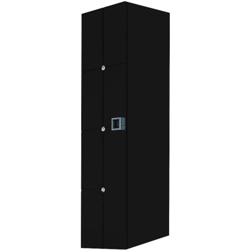 Купить купить шкаф пенал, подвесной, armadi art vallessi, черный, хром арт. 844-bcr