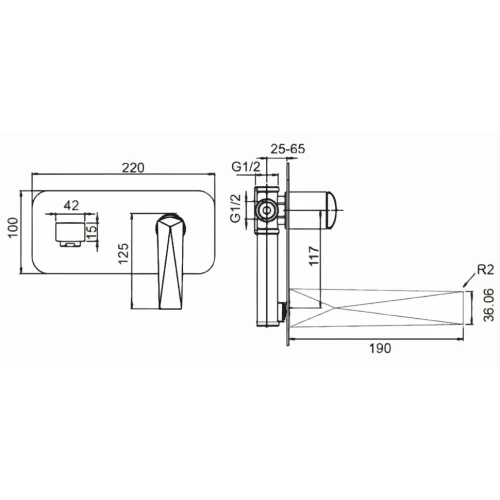 Купить купить смеситель для раковины, boheme venturo, оружейная сталь арт. 375-sgm