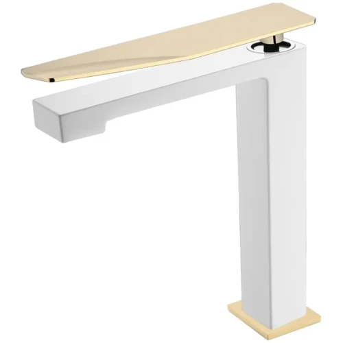 Купить купить смеситель для раковины, boheme q, белый, золото арт. 142-wg.2