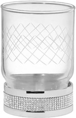 Настольный стакан латунь, стекло, Boheme Royale cristal, 10931-CR-B цвет: хром