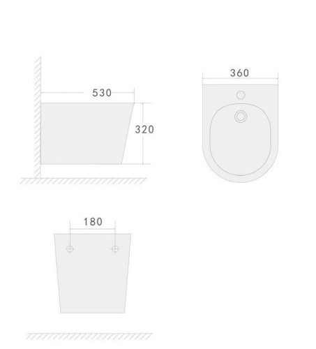 Купить купить биде подвесной, черный матовый, boheme avva арт. 973-b-bidet