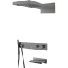 Купить купить встроенная душевая система с изливом с термостатом, трехпозиционная gun metal, boheme zodiac арт. 133-2-gm