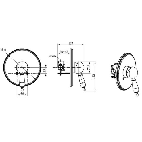 Купить купить смеситель для душа, boheme tradizionale chromo, хром арт. 265-blc