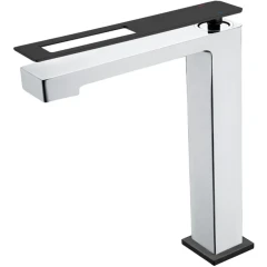 Смеситель для раковины, Boheme Q, хром, черный арт. 142-CRB