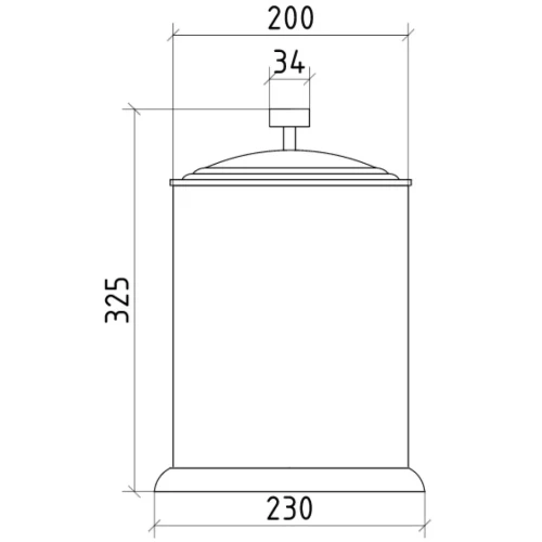 Купить купить ведро для мусора, boheme royal cristal, бронза арт. 10934-br
