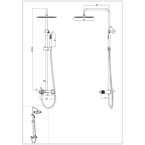 Купить купить душевая система, boheme stick, никель арт. 128-nb.4